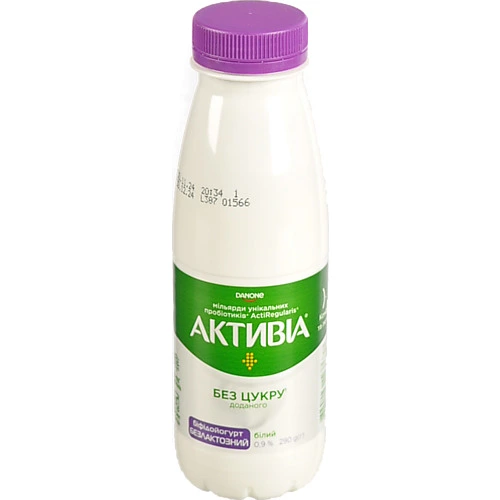 Бiфiдойогурт Активіа 290мл 0.8%  безлактозний