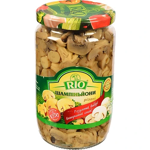 Печериці RIO 680г різані с.б