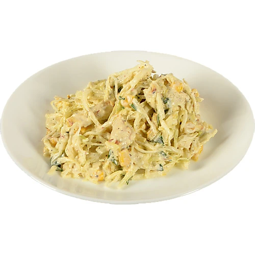 Салат з капусти курячим філе і кукурудзи