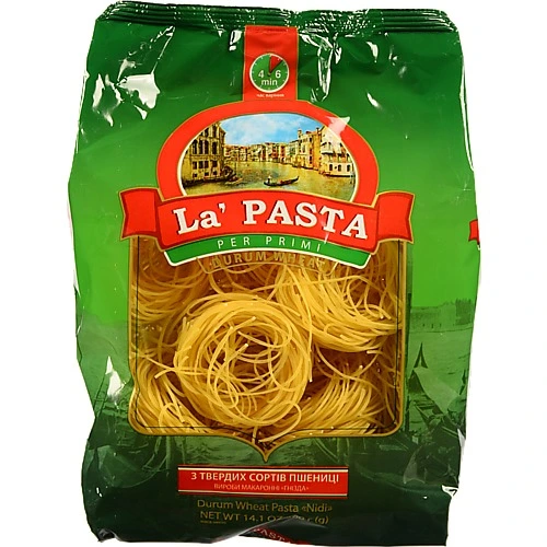 Макарони  La Pasta 400г гнізда вермішель