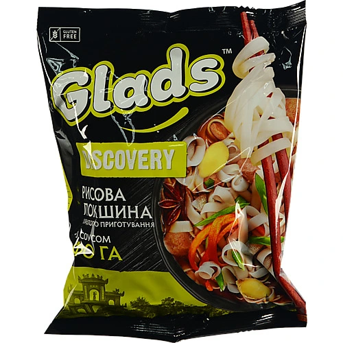 Локшина Glads 65г рисова соус фо га