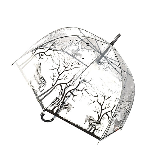 Парасолька 53 см прозора з малюнком