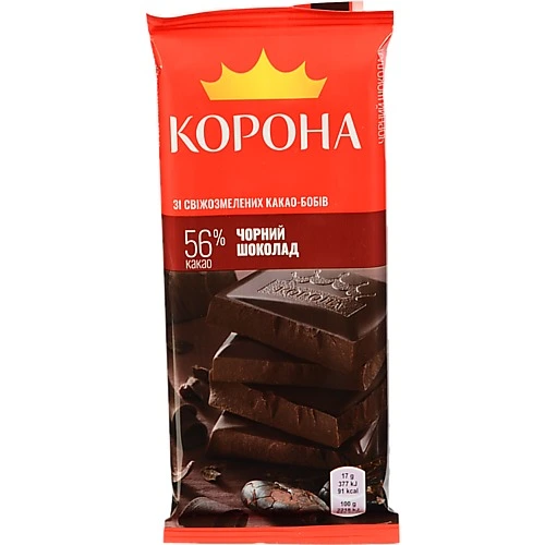 Шоколад Корона 85г чорний