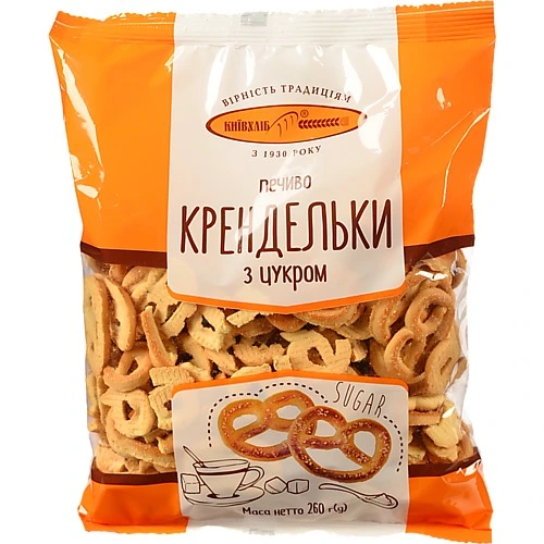 Печиво Кіiвхлiб 260 г кренделі цукор