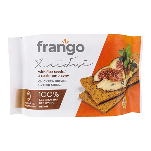 Хлібці Frango 100г нутові з насінням льону