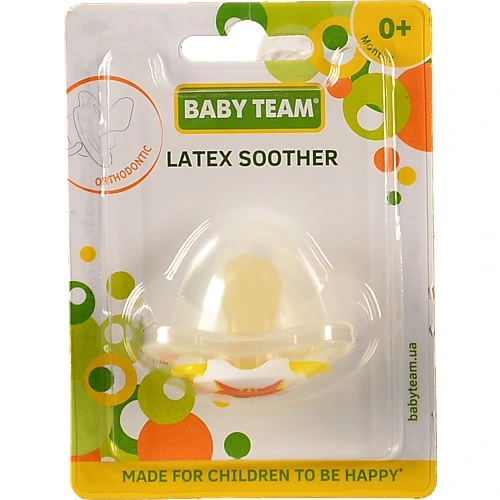Пустушка латексна ортодонтична 0+ 3200 Baby Team 1шт