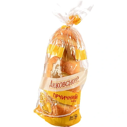 Батон 4-й ОХЗ 600г дюковський гірчичний нарізка уп