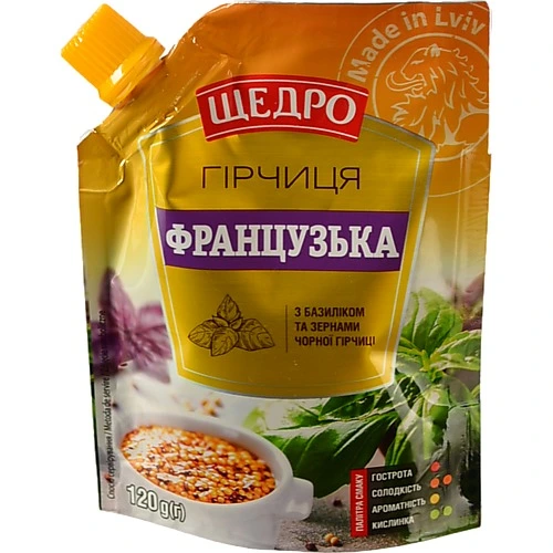 Гірчиця Щедро 120г французька д.п