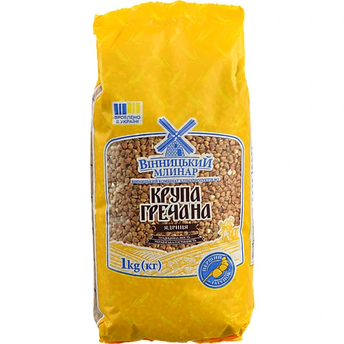 Крупа Вінницький Млинар 1кг гречана