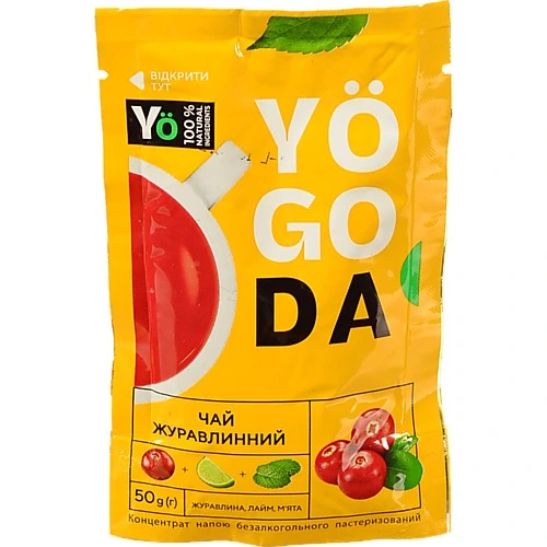 Концентрат Чай Yogoda 50г журавлина