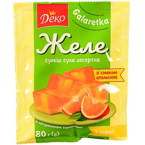 Желе Деко 80г апельсин