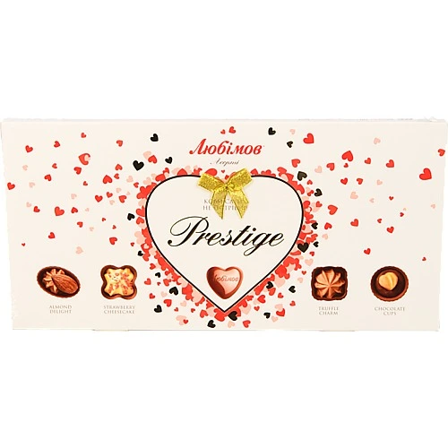 Цукерки шоколадні асорті Prestige Любімов к/у 286г