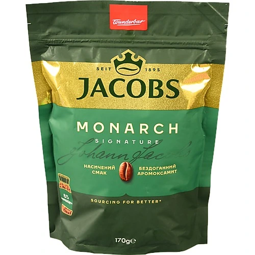 Кава Jacobs 170г монарх розчинна е.п.