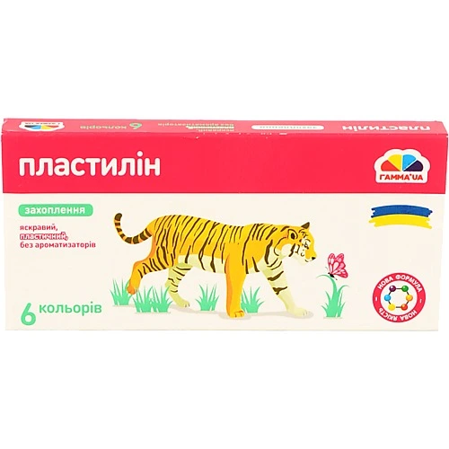 Пластилін дит.  6 кол.. 120 г. стек. Захоплення
