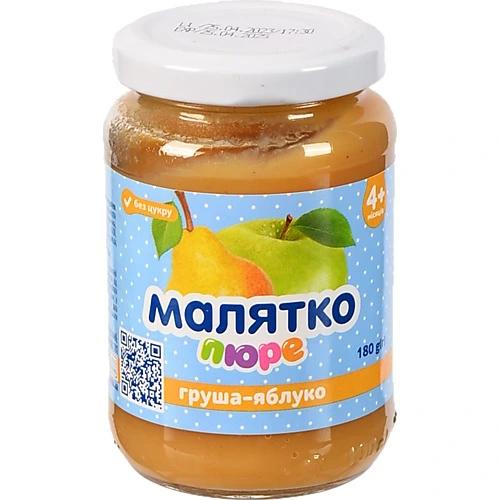 Пюре Малятко 180мл груша яблуко ск.