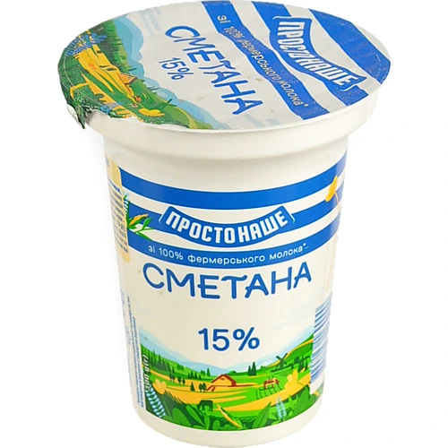 Сметана Простонаше 300г 15% ст