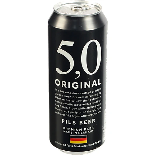 Пиво 5.0 0.5л 5% original pils світле з.б