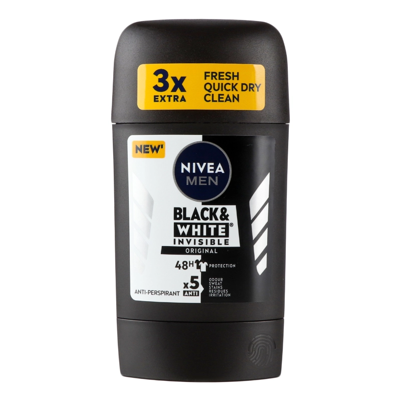 Антиперспірант Nivea 50мл deo чорне та біле невидимий original
