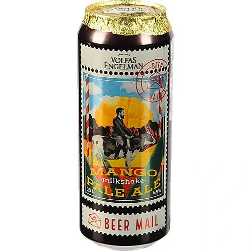 Пиво Volfas Engelman 0.5л mango milkshake pale ale з.б