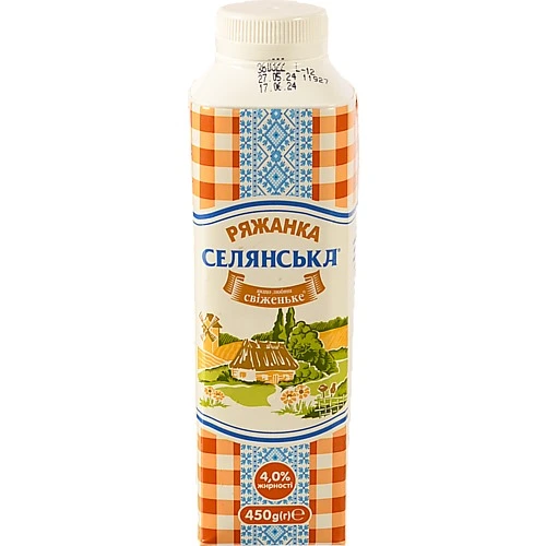 Ряжанка Селянська 450 4% т.п.