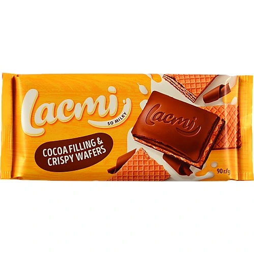 Шоколад Roshen 90г lacmi молочний шок.начинкою та вафлею