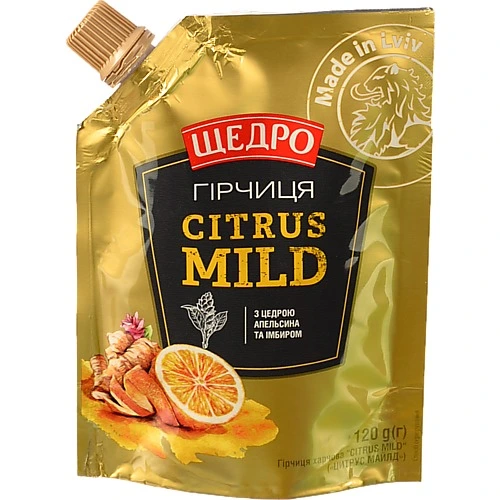 Гірчиця Щедро 120г citrus mild д.п