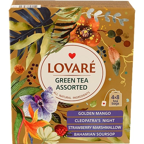 Чай Lovare 32п зелений асорті