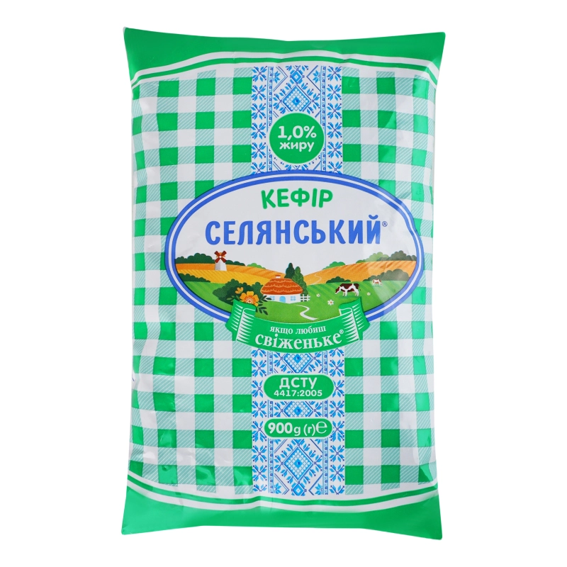 Кефір Селянське 900мл 1% пл.