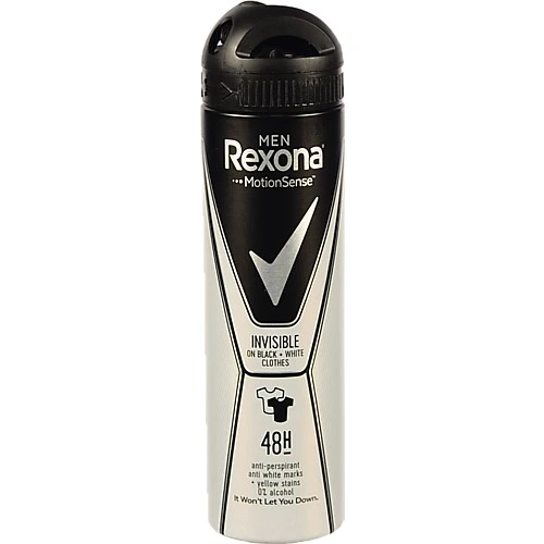 Антиперспирант Rexona 150мл Невидимий для чорн білого Men