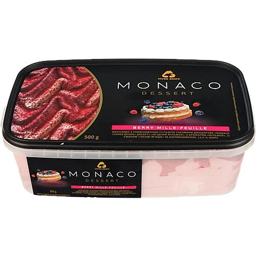 Морозиво Три Ведведі 500г monaco dessert ягідний мільфей пл.лоток