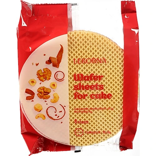 Коржі вафельні Лекорна 90г класика