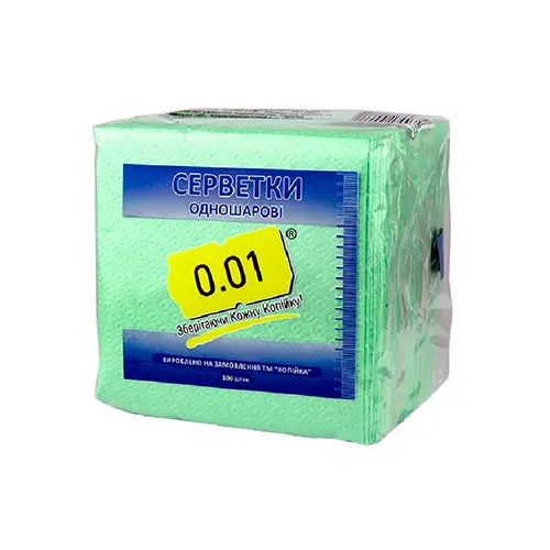 Серветка 0.01 100шт зелена