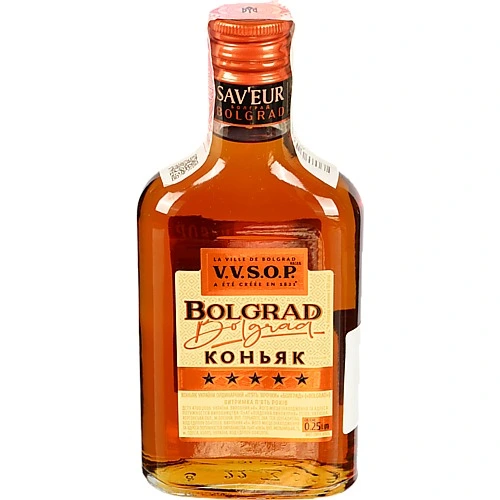 Коньяк Bolgrad 0.25л Український ординарний 5 зiрочкі