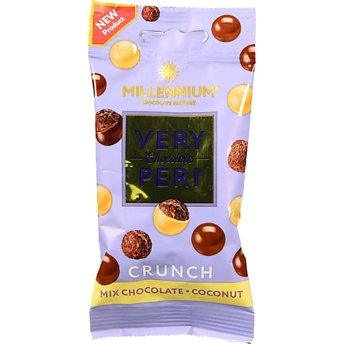 Драже Millennium 30г very peri crunch кокос молочний білий шоколад