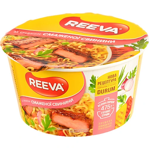 Локшина Reeva 75г смажена свинина чашка