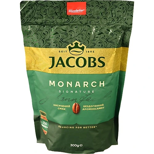 Кава Jacobs 300г монарх розчинна е.п.