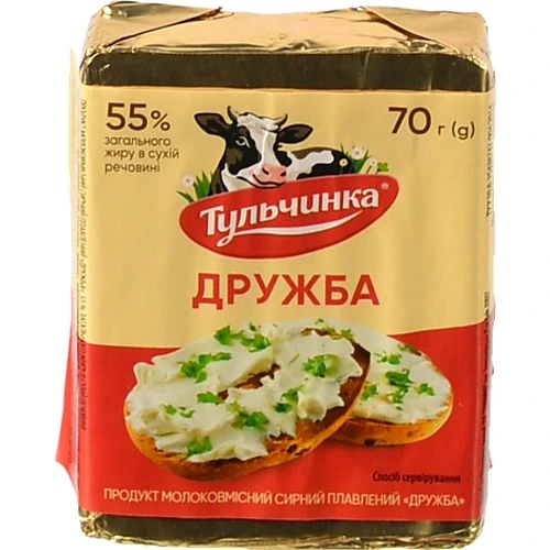 Продукт сирний пл.Тульчинка 70г 55% дружба брикет