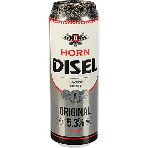 Пиво Horn Disel 0.568л original світле фільтроване з.б