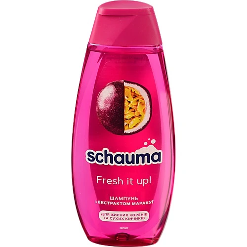 Шампунь Schauma 400мл fresh it up д.волосся що жирніє на коренях та сухе на кінцях без силікону