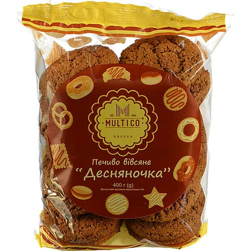 Печиво Multico odessa 400г вівсяне десняночка