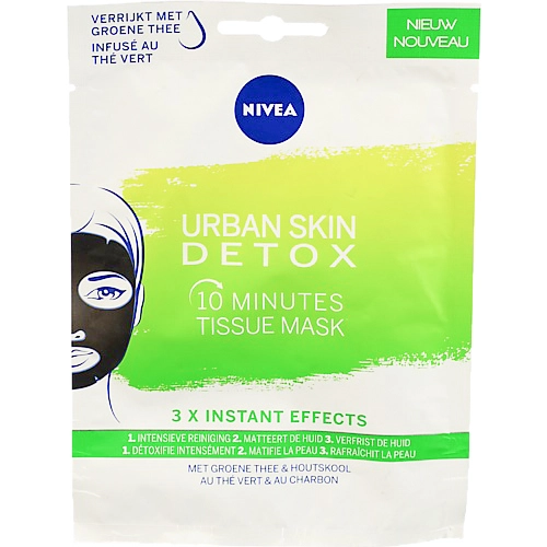 Маска ткан чор  Nivea 28г visage детокс супер очищ