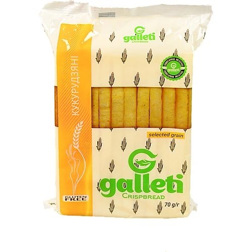 Хлібці Galleti 70г луганці  кукурудзяні