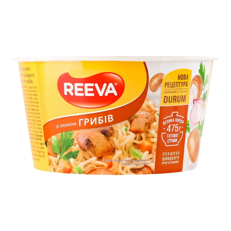Локшина Reeva 75г гриби чаша