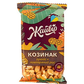 Козинаки Жайвір 60г арахіс повітряний рис