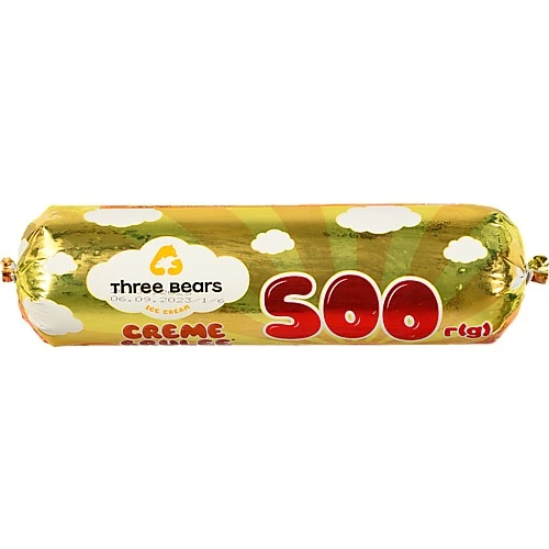 Морозиво Три Ведведі 500г крем брюле п.е
