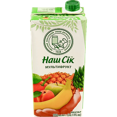 Нектар Наш сік 0.95л мультифрукт цитрус