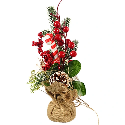 Декор новорічний флористична композиція тип 13 24cm