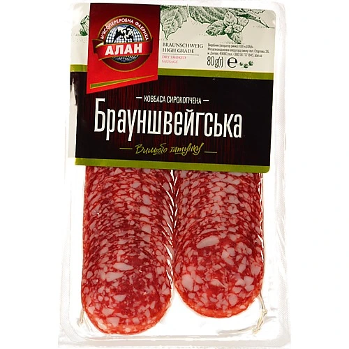 Ковбаса Алан 80г брауншвейгська с.к