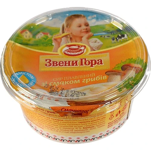 Сир пл. Звенигора 175г крем гриби