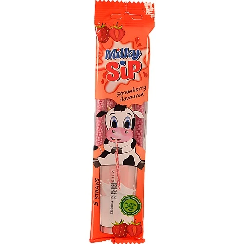 Трубочка д.молока Milky Sip 30г полуниця